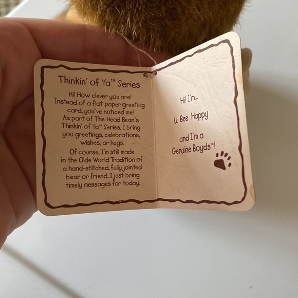 Vintage Genuine Boyds Bear: U Be Happy - Picture 4 of 7